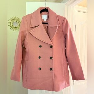 Old Navy Pink Double-Breasted Pea Coat